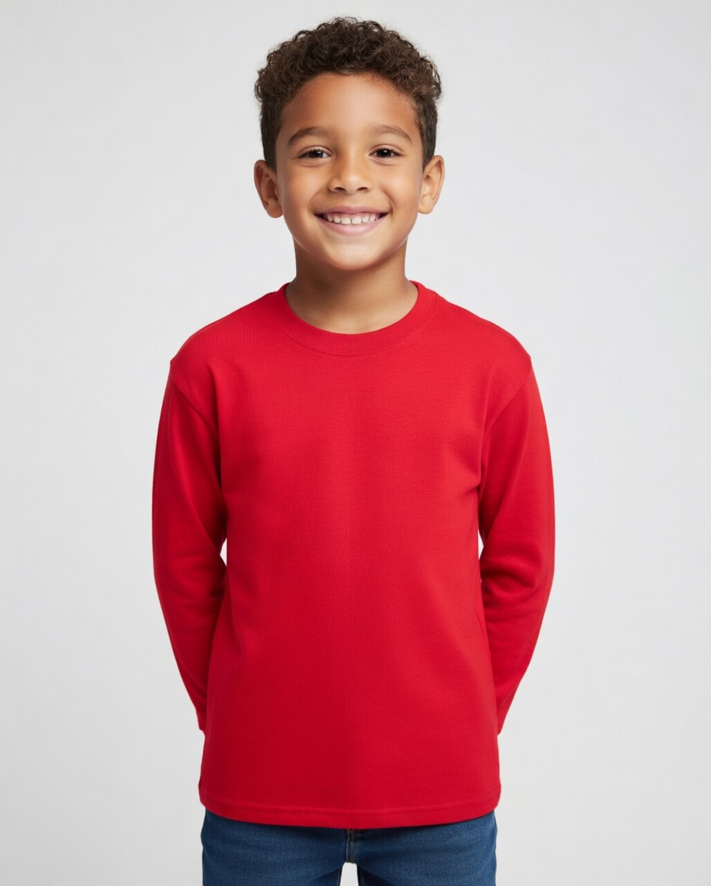Gildan Heavy Cotton Youth Crewneck Long Sleeve T-Shirt – Kids Everyday Basic Tee for Comfort